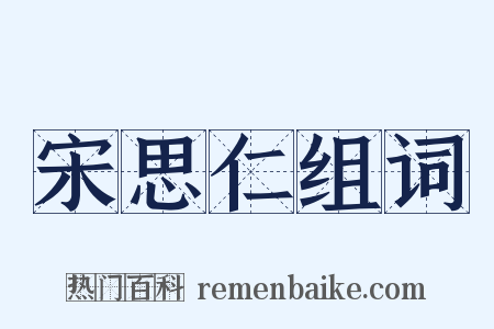宋思仁组词是什么意思的图片